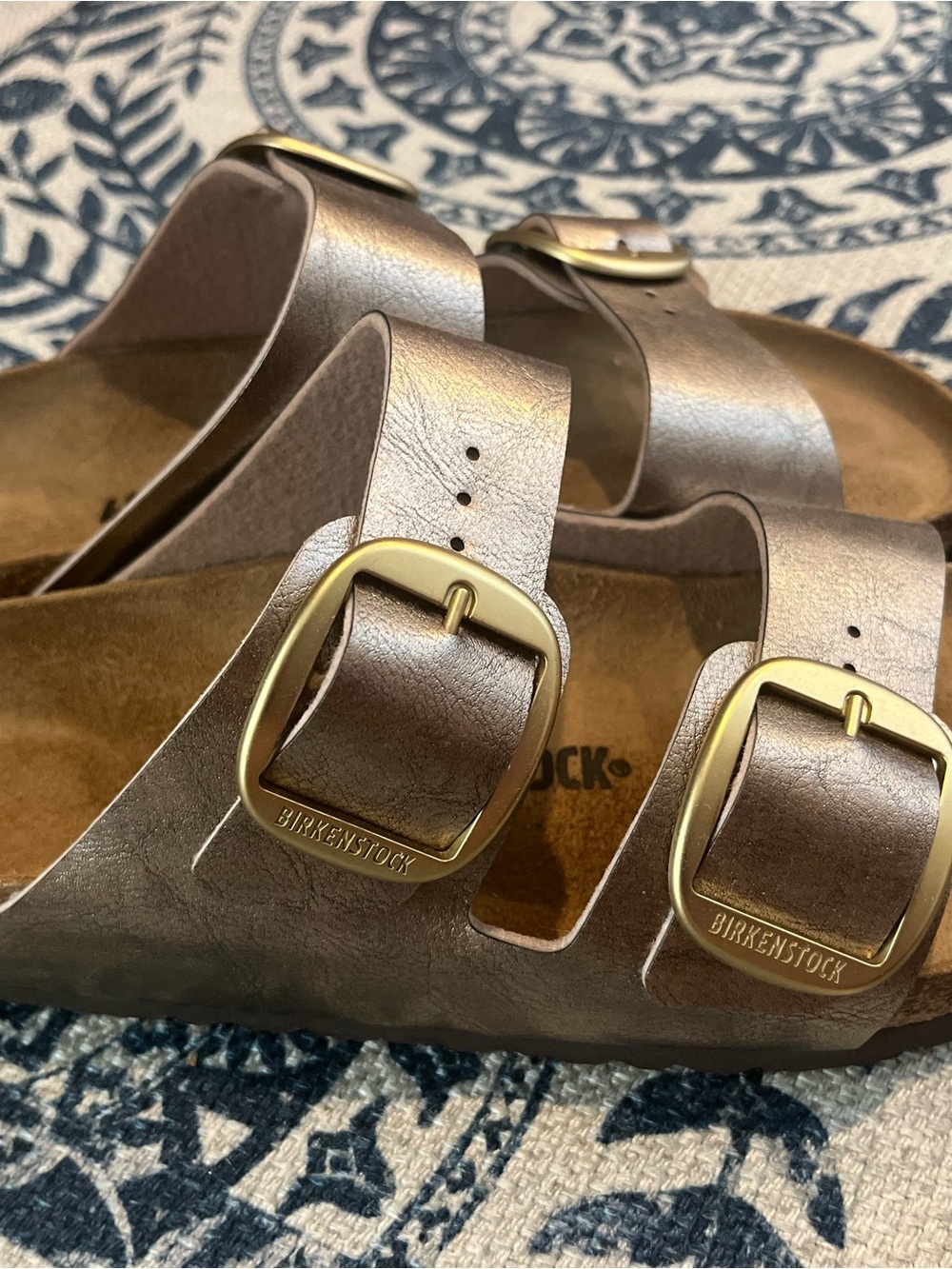 Birkenstock Women’s Metallic Brown Two-Strap Arizona Sandals - BRAND NEW